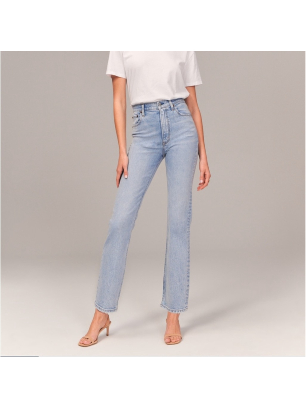 Abercrombie & Fitch Ultra High Rise Ankle Straight Jeans